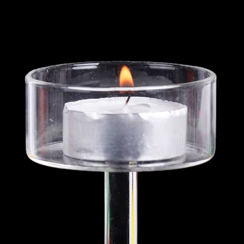 1Pc Glass Candle Holders Set Tealight Holder Home Wedding Stand Bar Party Decor