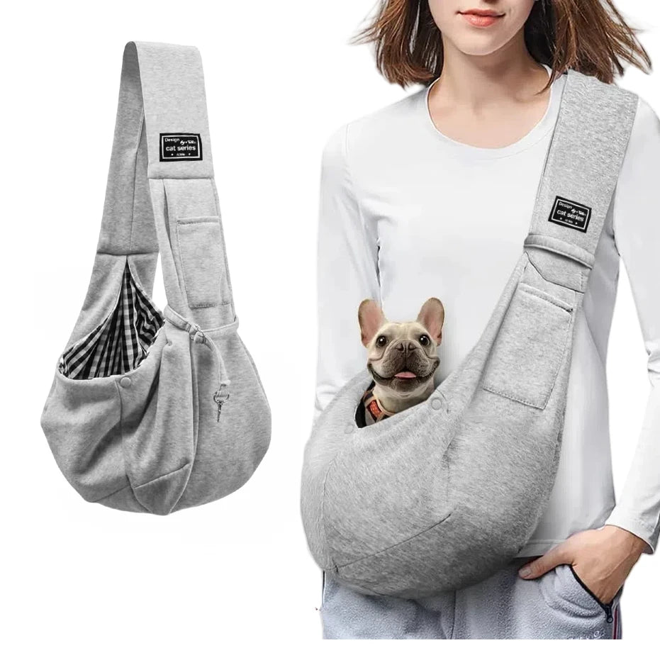 buy at my furry paw Cotton Comfortable Dog Carrier Bag – Small Pet Travel Sling
