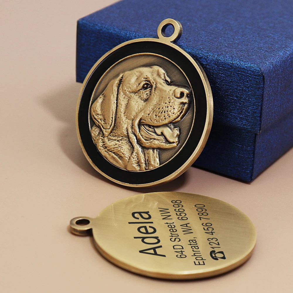 Customized Dog ID Tag Personalized Dogs Cats Tags