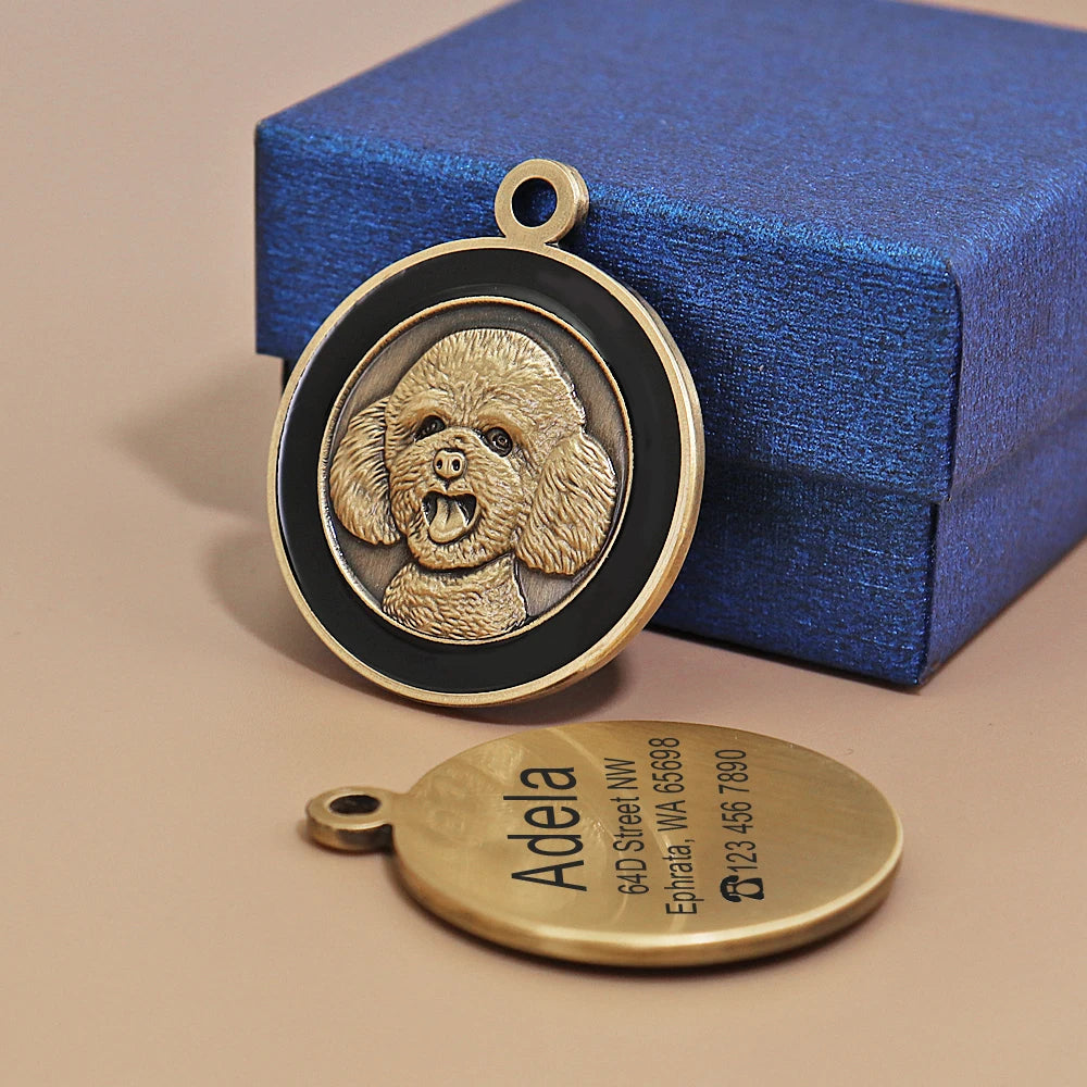 Customized Dog ID Tag Personalized Dogs Cats Tags