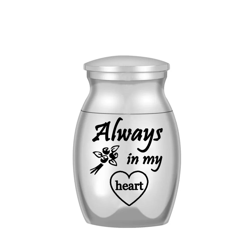 24 Styles Set of 3 Pcs Mini Urns For Human Ashes Cremation Keepsake Container Jar Metal Memorial Pet Ashes Holder Silver
