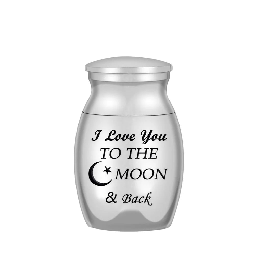 24 Styles Set of 3 Pcs Mini Urns For Human Ashes Cremation Keepsake Container Jar Metal Memorial Pet Ashes Holder Silver