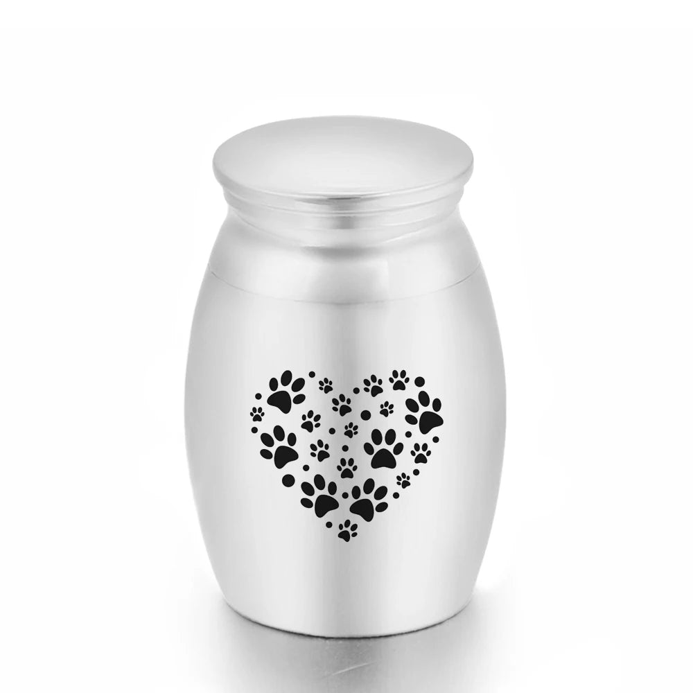 24 Styles Set of 3 Pcs Mini Urns For Human Ashes Cremation Keepsake Container Jar Metal Memorial Pet Ashes Holder Silver