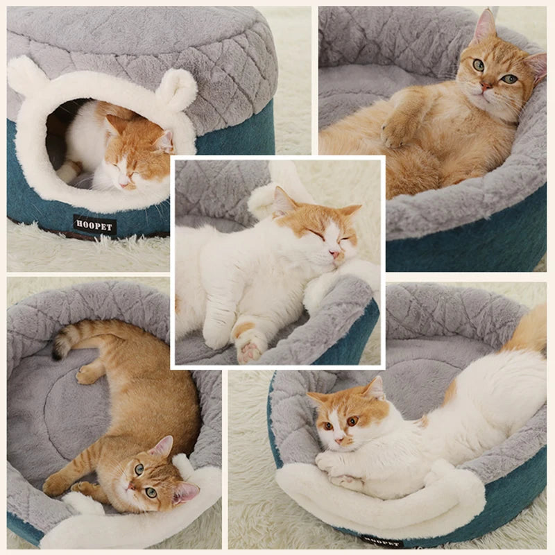 Cat Dog Bed Warming Dog House Soft Material Sleeping Bag