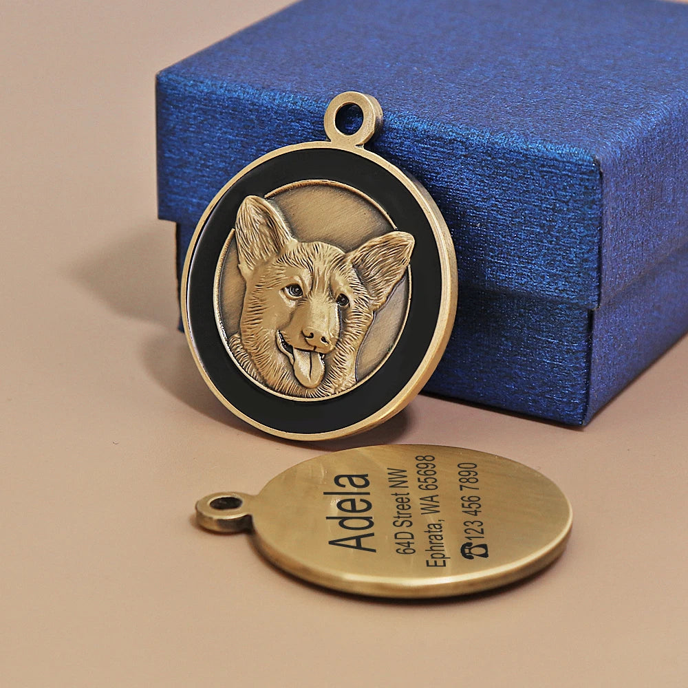 Customized Dog ID Tag Personalized Dogs Cats Tags