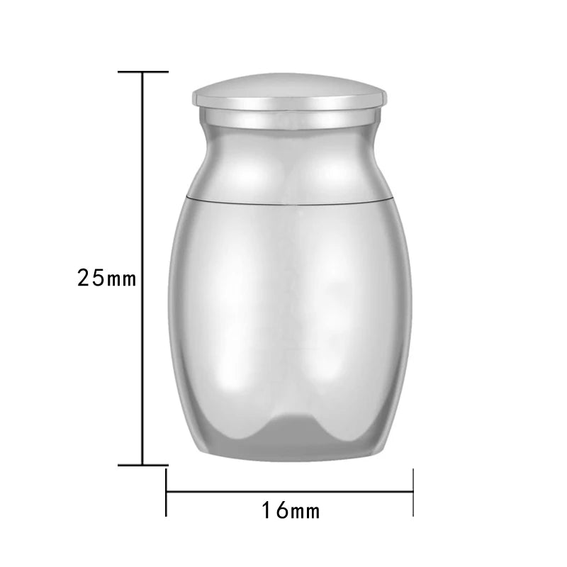 Set of 3 Mini Dog Ashes Urns – Black Keepsake Jars with Engraved Message
