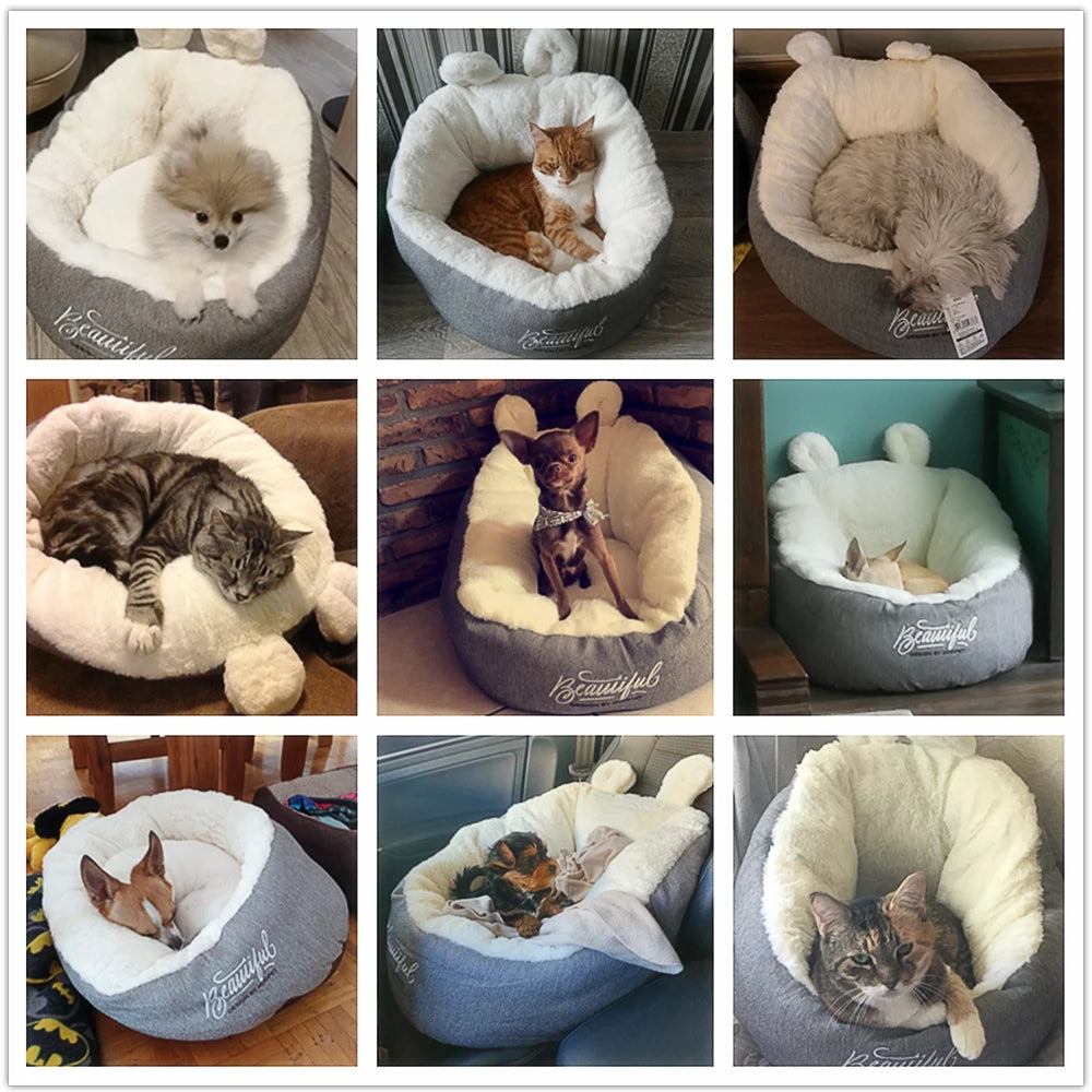Cat Dog Bed Warming Dog House Soft Material Sleeping Bag