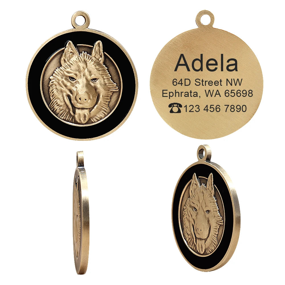 Customized Dog ID Tag Personalized Dogs Cats Tags