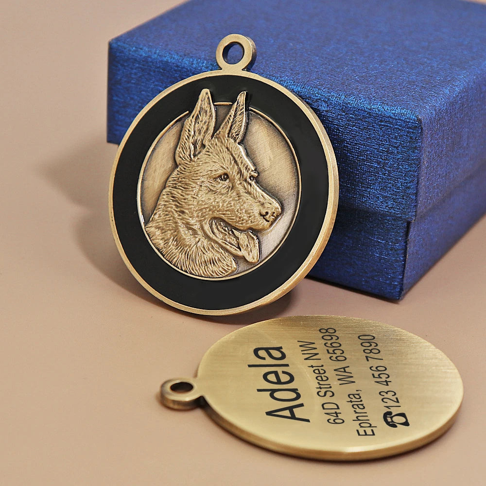 Customized Dog ID Tag Personalized Dogs Cats Tags