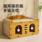 Integrated Cat House with Wear-Resistant Scratch Board Four Seasons Cat Scratching Column Vertical Crawler Cat Comfort buyat my furry paw in UK and Usa only