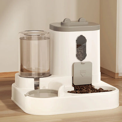 2-in-1 automatic water dispenser and  automatic food bowl set,