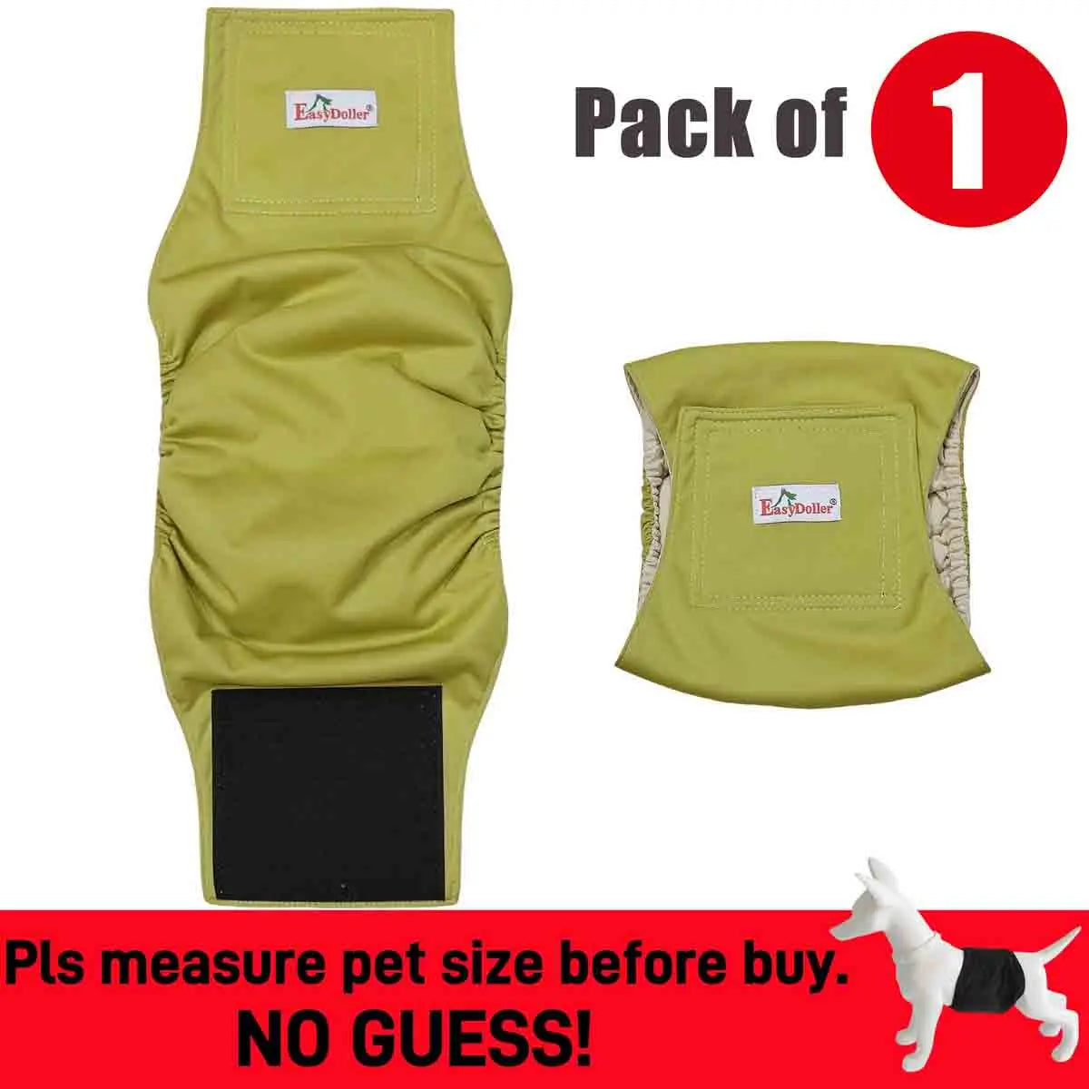 Beige Washable Male Dog Diaper – Reusable Belly Band (1PC)