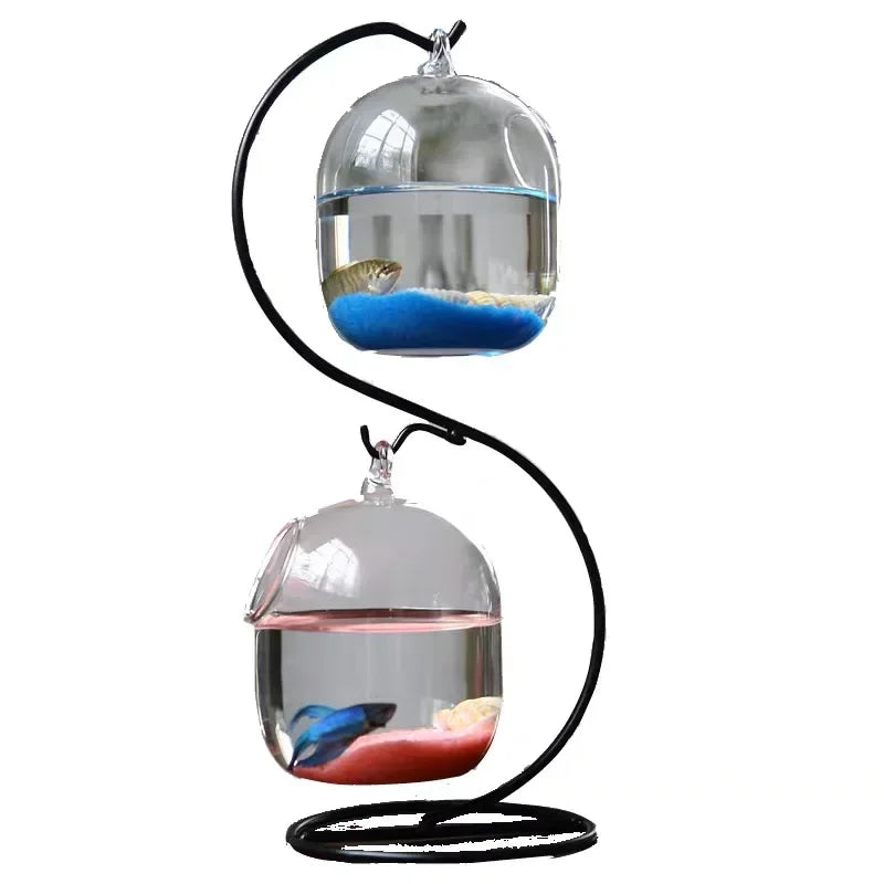 double deck  Hanging Glass Fish Tank  Bottle Aquarium