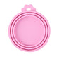Pink Pet Can Cover & Spoon Set – 2pcs Reusable Silicone