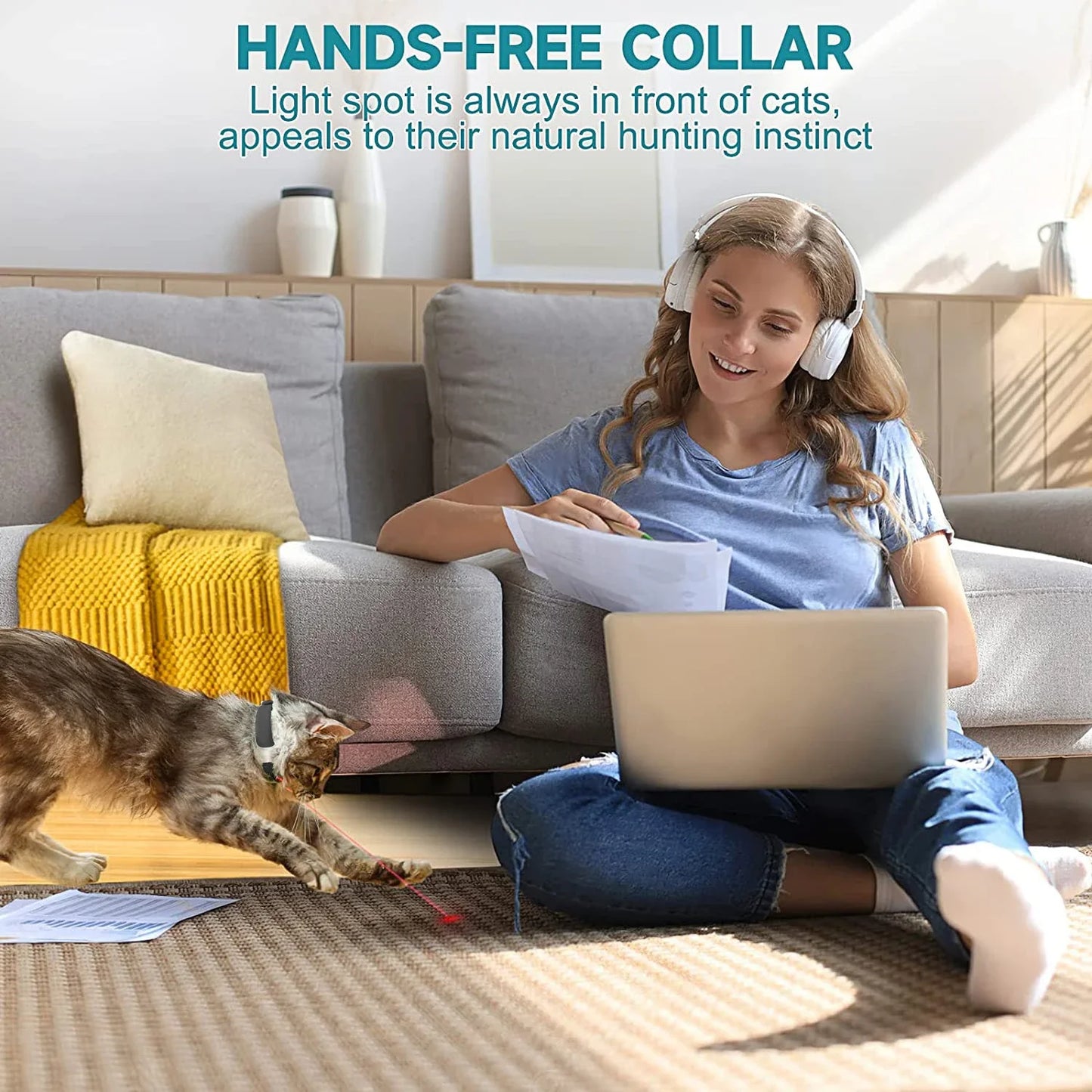 ATUBAN Electric Smart Amusing Collar for Kitten