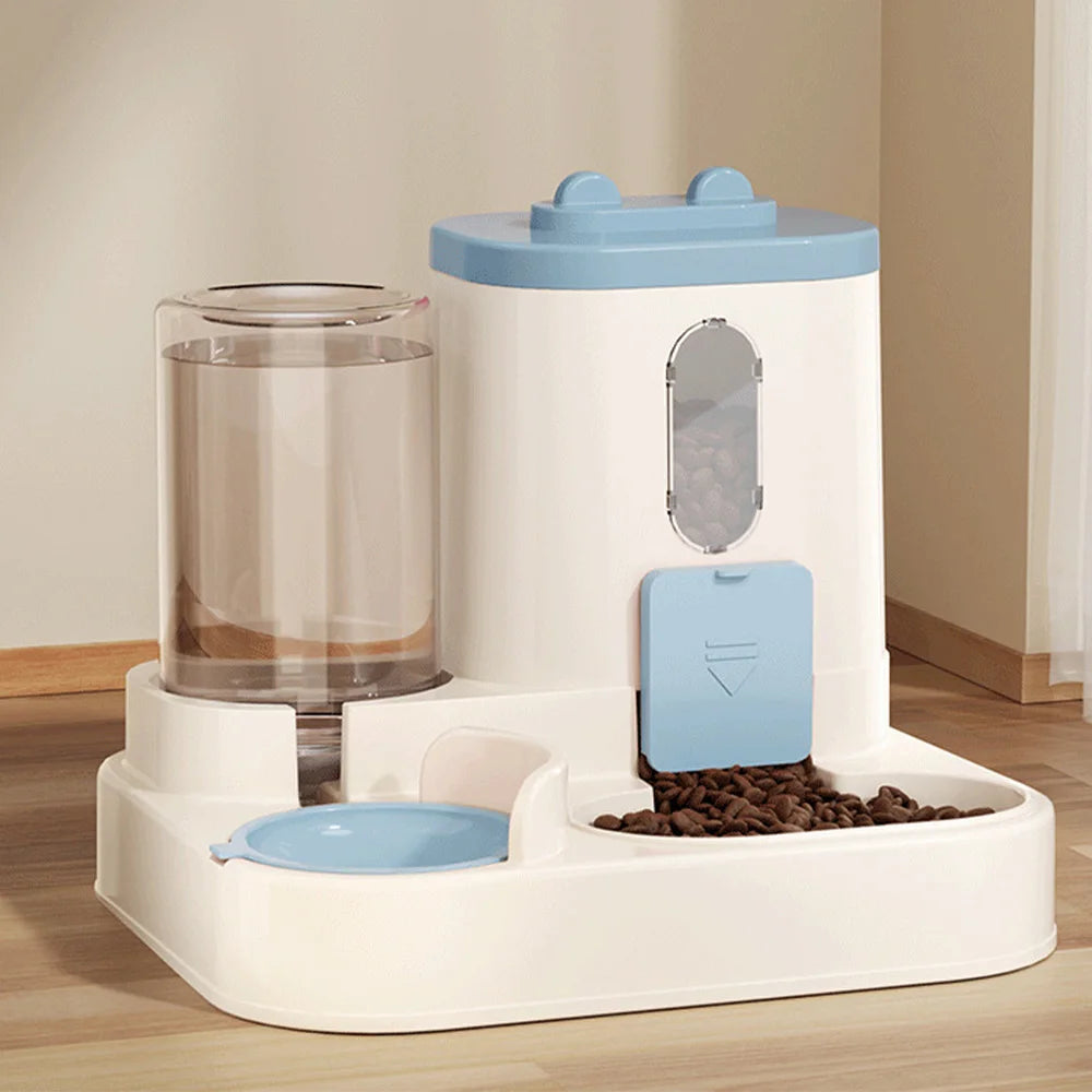 2-in-1 automatic water dispenser and  automatic food bowl set,