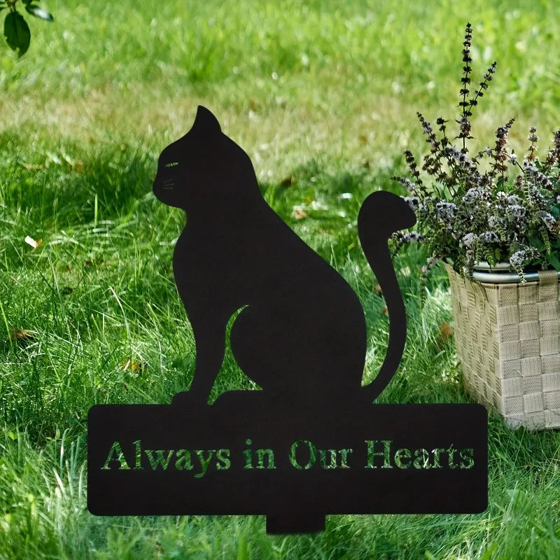 1set Always In Our Hearts Memorial Stake Insert Cemetery Decor for Grave, Sympathy Funeral, Easter, Pet, Yard