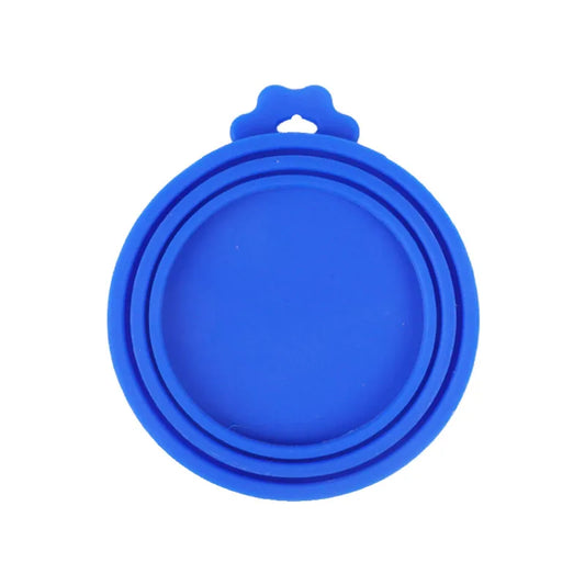 Blue Pet Can Cover & Spoon Set – 2pcs Reusable & BPA-Free