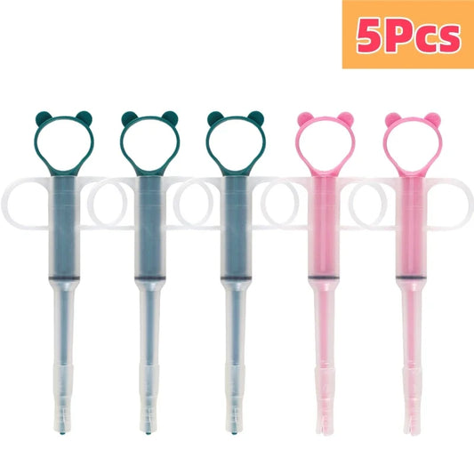 Pet Medicine Feeder – Soft Tip Syringe (5pcs, Mixed Colors)