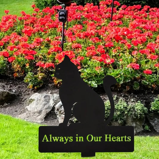 1set Always In Our Hearts Memorial Stake Insert Cemetery Decor for Grave, Sympathy Funeral, Easter, Pet, Yard