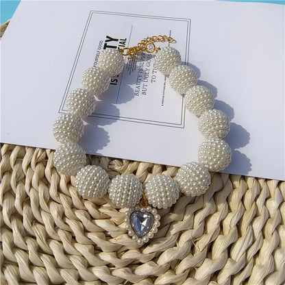 Hot Sale High-end Colorful Personalized Pearl Pet Collar