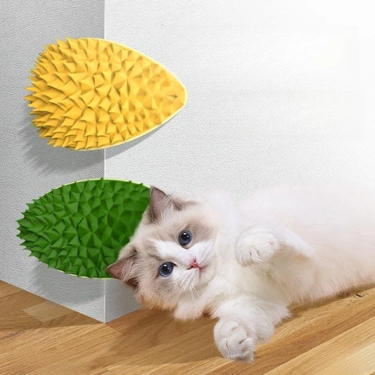 Durian Yellow Cat Scratcher Massager – Groom & Play Fun