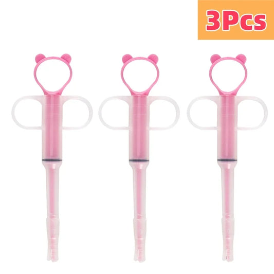 Pet Medicine Feeder – Soft Tip Dispenser (3pcs, Pink)