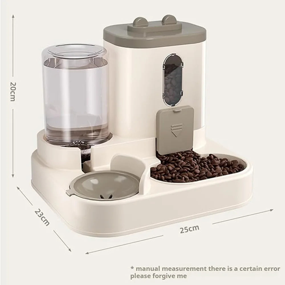2-in-1 automatic water dispenser and  automatic food bowl set,