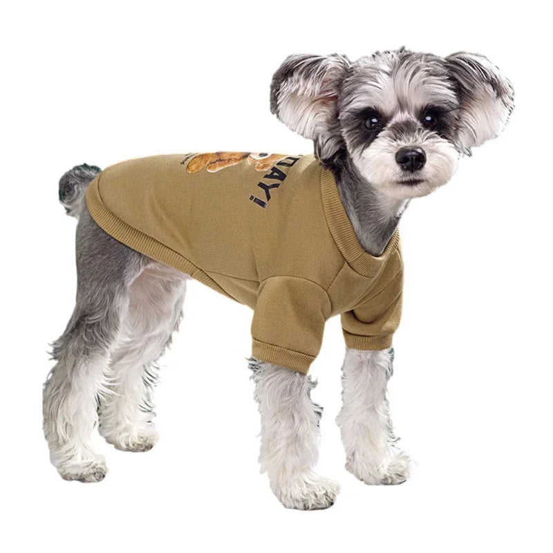 Navy Blue Dog Winter Sweatshirt – Bear Pullover Coat