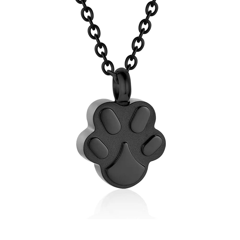Pet Cremation Jewelry – Ashes Pendant Necklace in Gold, Pink & Black