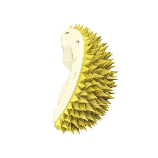 Durian Yellow Cat Scratcher Massager – Groom & Play Fun
