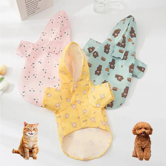 Yellow Summer Dog Raincoat – Waterproof & Stylish