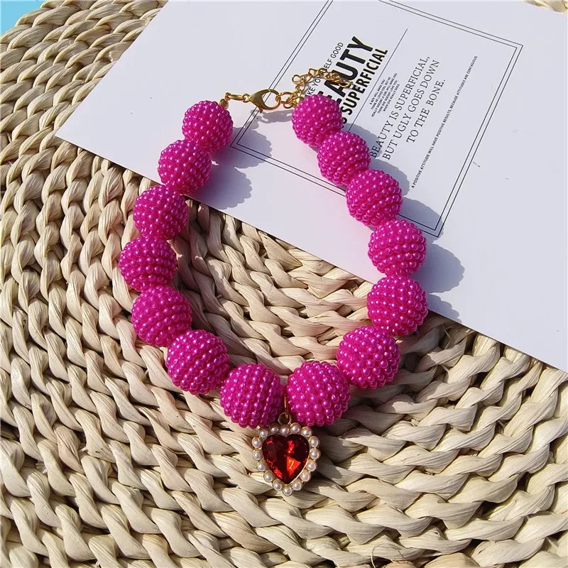 Hot Sale High-end Colorful Personalized Pearl Pet Collar