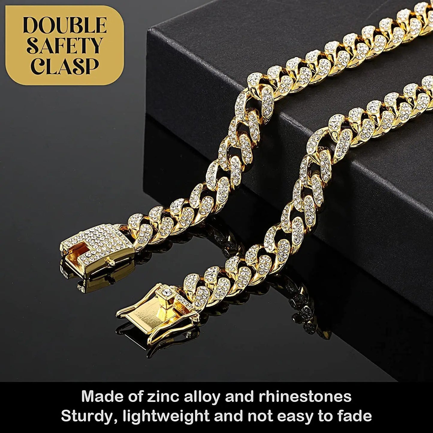 Dog Chain Collar Necklace Safe Buckle Metal Necklace