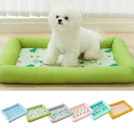 Summer Bed for  Dogs – Small Orange Pet Bed for Cooling