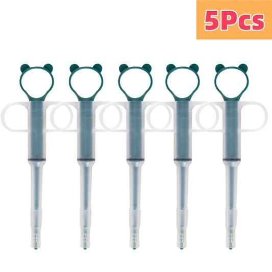 Pet Medicine Feeder – Soft Tip Dispenser (5pcs, Green)