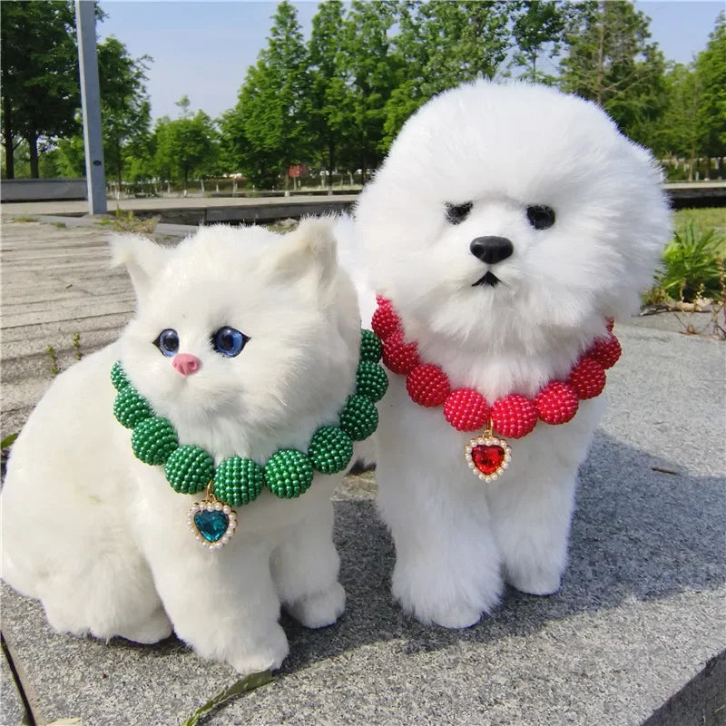 Hot Sale High-end Colorful Personalized Pearl Pet Collar