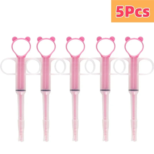Pet Medicine Feeder – Soft Tip Dispenser (5pcs, Pink)