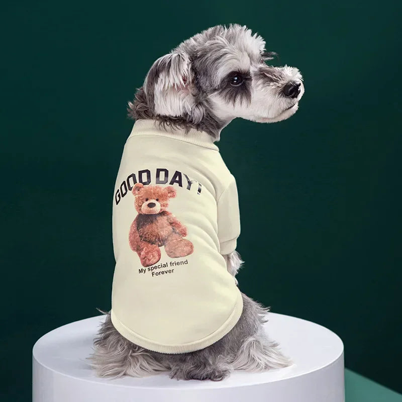 Navy Blue Dog Winter Sweatshirt – Bear Pullover Coat