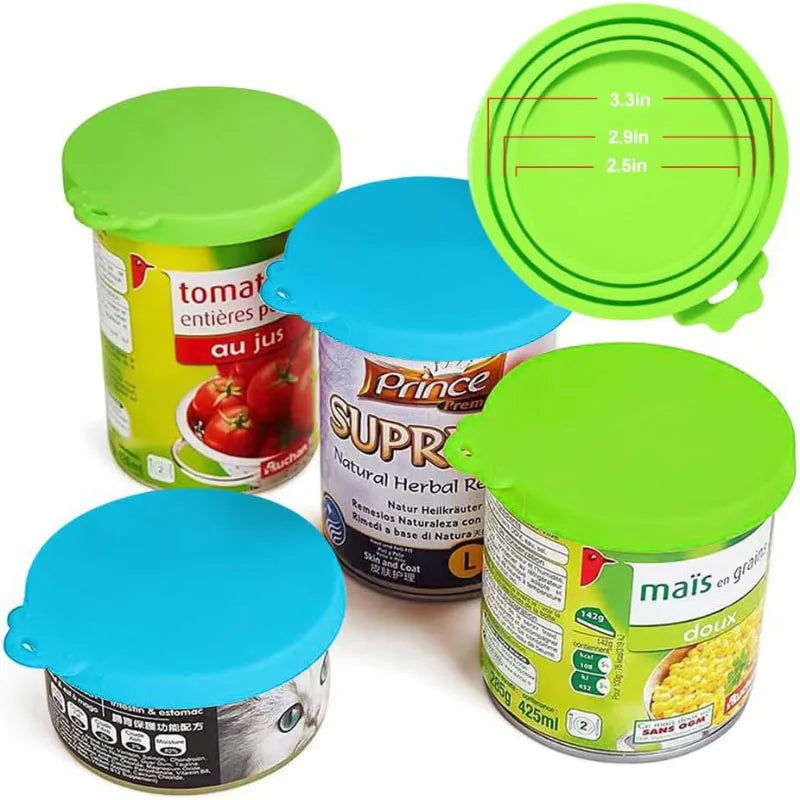 Green Reusable Pet Can Cover – BPA-Free Silicone Lid