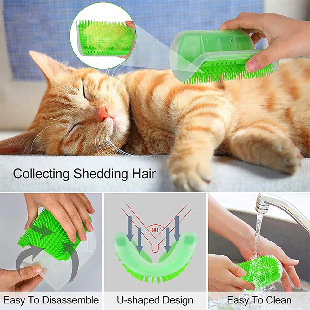 Black Cat Scratcher Massager – Grooming & Relax Toy