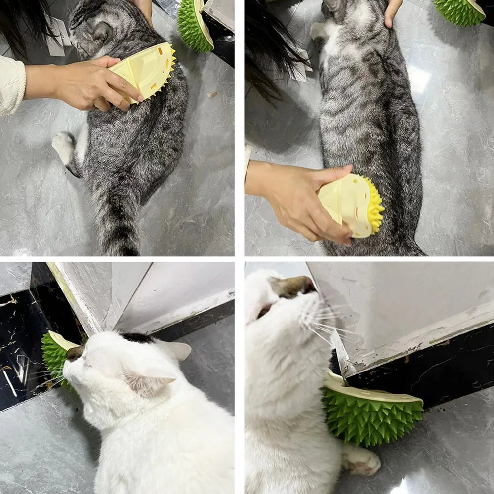 Durian Green Cat Scratcher – Self Grooming & Massage Toy
