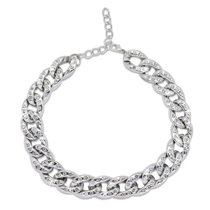 Dog Collar Full Diamond Large Gold Chain Cuban Chain