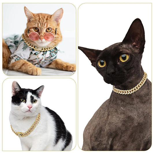 Dog Chain Collar Necklace Safe Buckle Metal Necklace