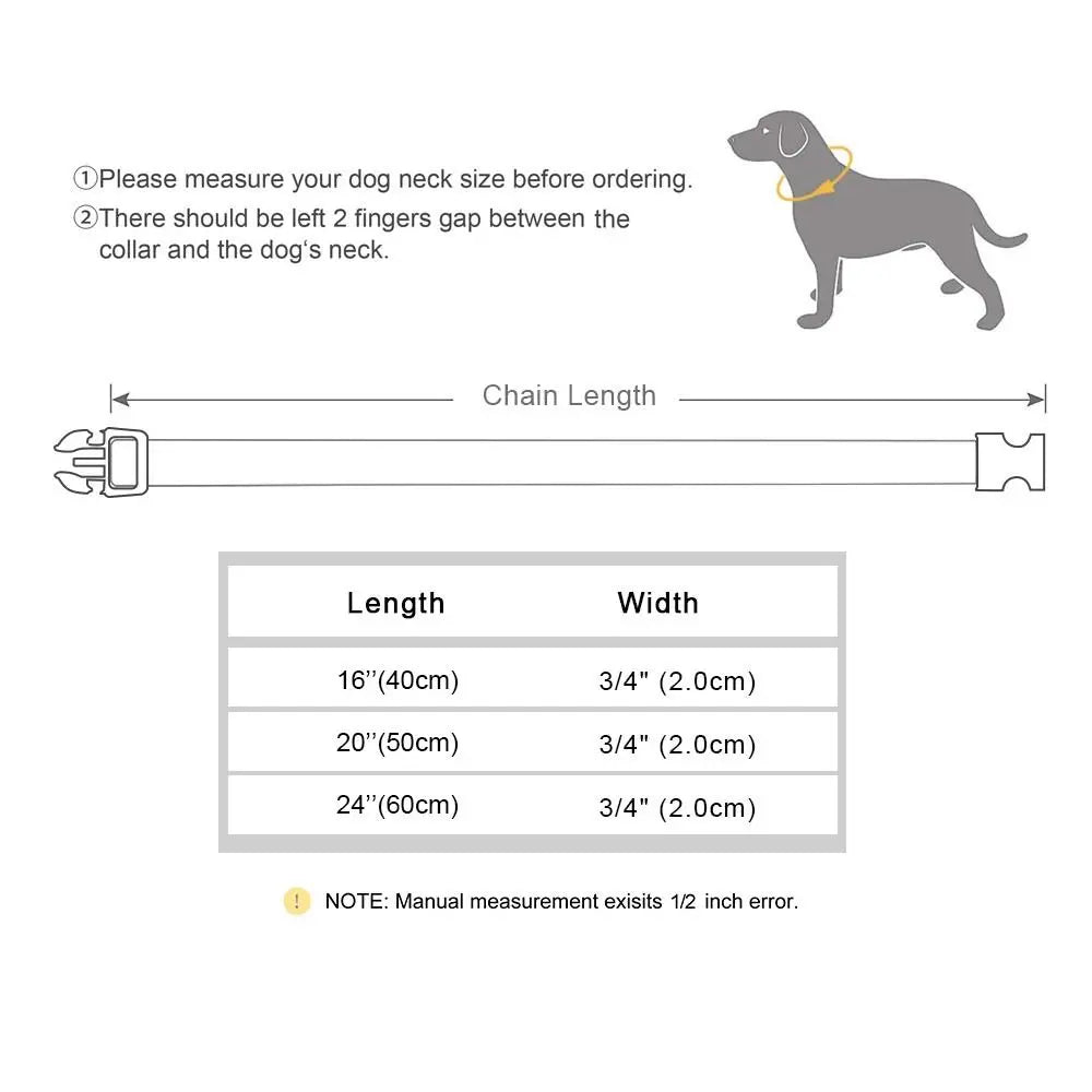 Pet Dog Collar Cuban Chain Dog Chain Dog Collar