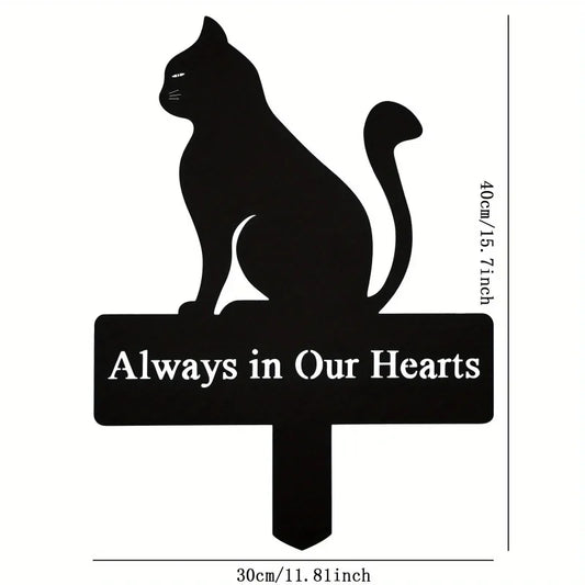 1set Always In Our Hearts Memorial Stake Insert Cemetery Decor for Grave, Sympathy Funeral, Easter, Pet, Yard