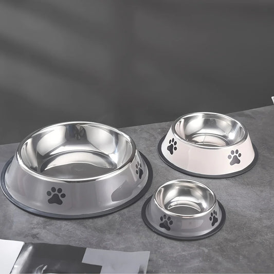 PC Stainless Steel Pet Bowl – XS to XL Dog/Cat Sizes