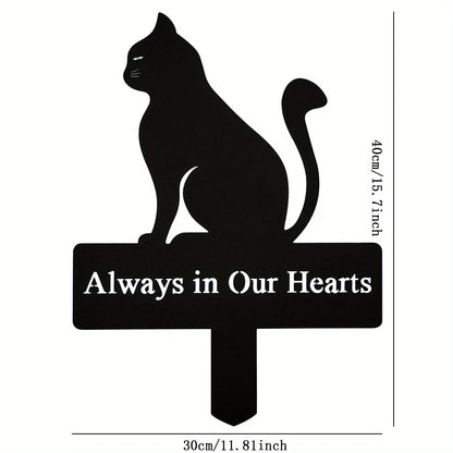 1set Always In Our Hearts Memorial Stake Insert Cemetery Decor for Grave, Sympathy Funeral, Easter, Pet, Yard