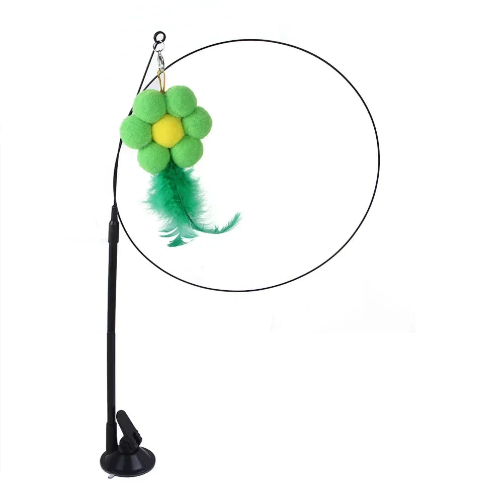 Interactive Flower Cat Toy – Realistic Bird Motion Play