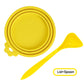 Yellow Pet Can Cover & Spoon Set – 2pcs Reusable Silicone